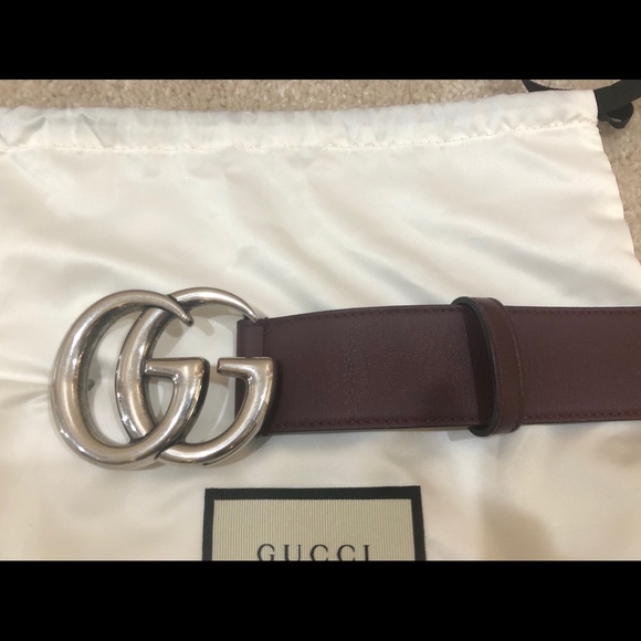 maroon gucci belt